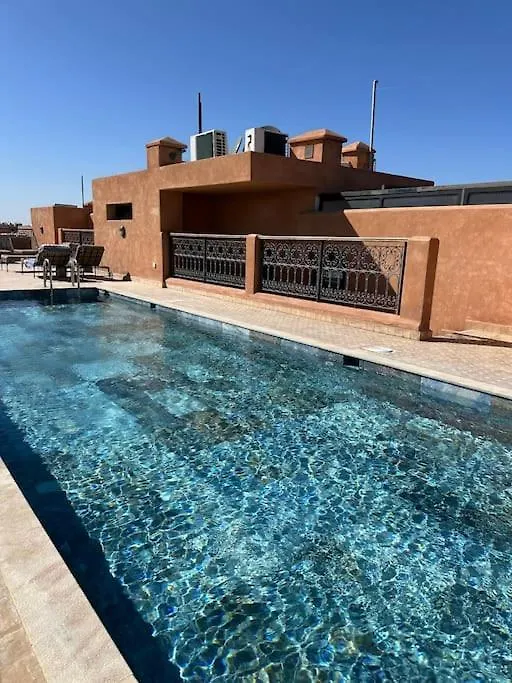 App. Traversant Au Gueliz + Piscine Sur Le Toit Marrakesh Lejlighed
